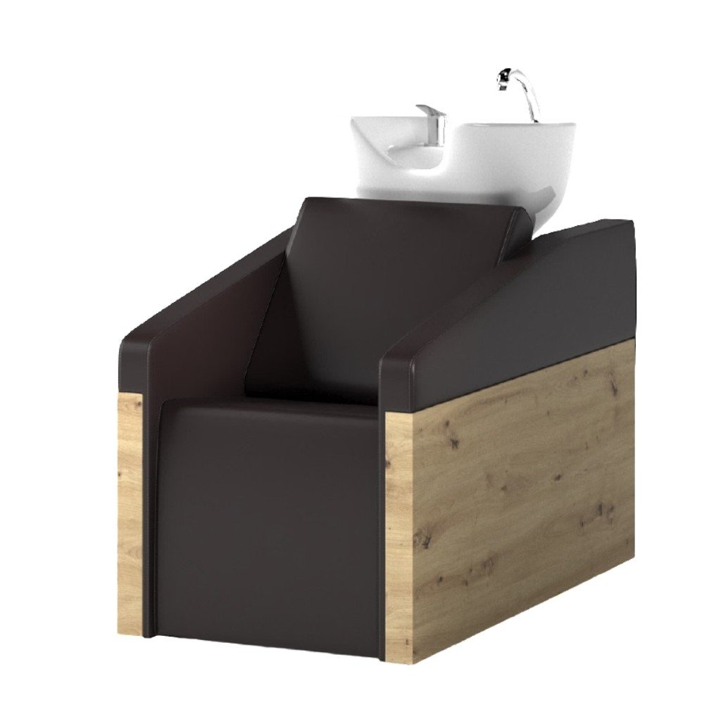 Fauteuil lave-tête avec bac céramique blanc Decovera