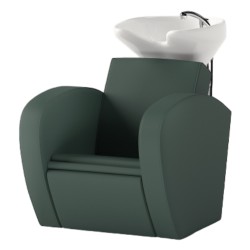 Fauteuil shampooing professionnel avec bac en céramique blanc Decovera
