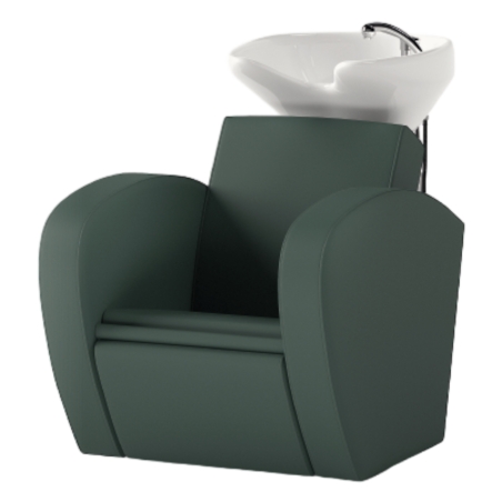 Dream shampoo chair with ceramic bowl and 24-color customizable upholstery - Decovera