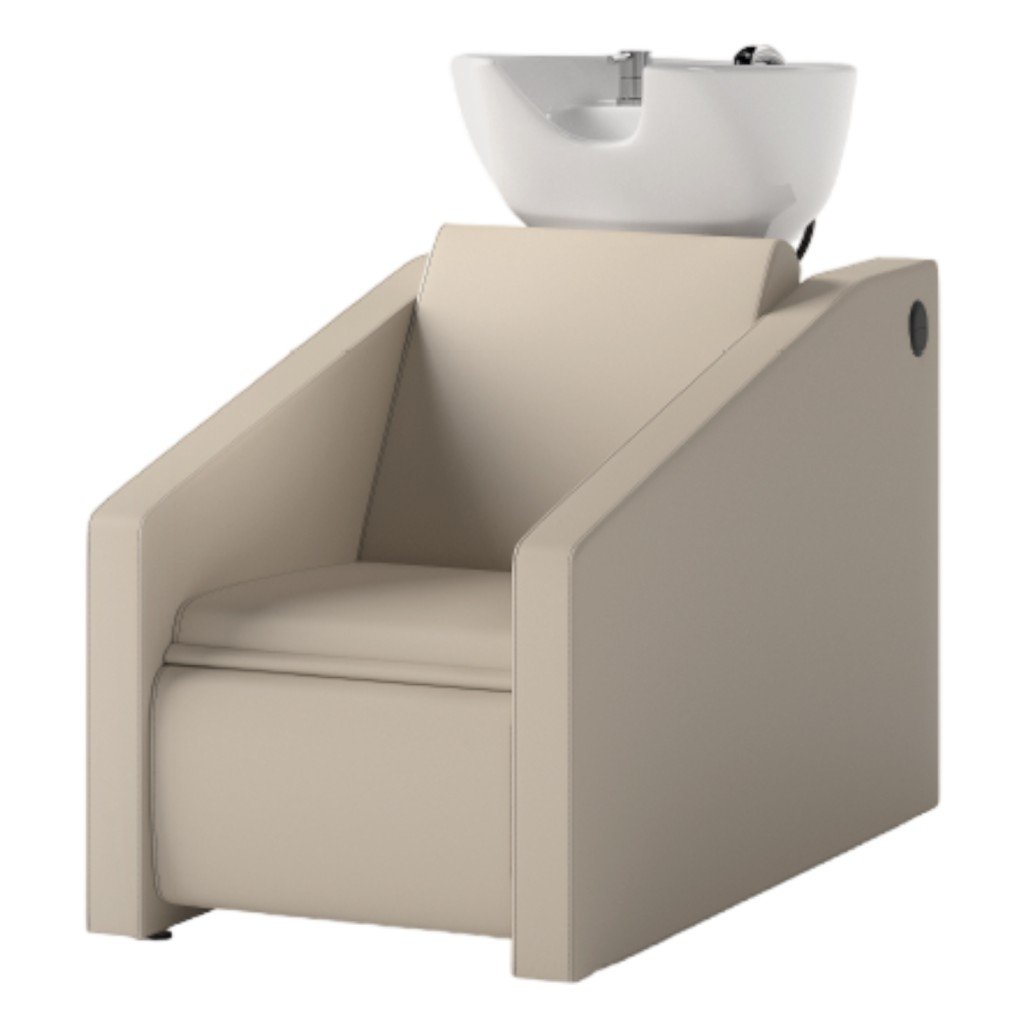 Sillón lavacabezas profesional Hester con cuenco cerámico y masaje Shiatsu personalizable (24 colores) - Decovera