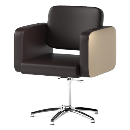 Silla de peluquería Brisa - Base hidráulica giratoria 360º, tapizado polipiel | Decovera