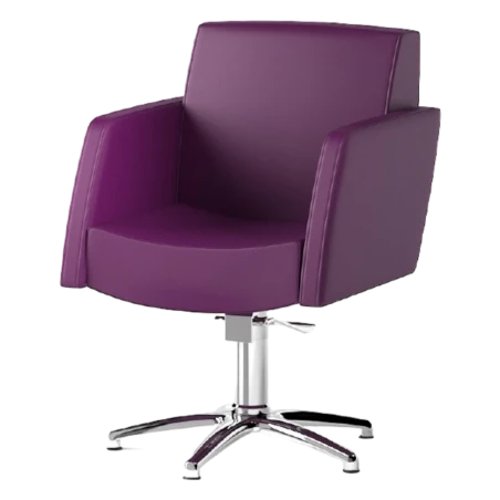 Silla de peluquería Dream con base hidráulica giratoria y tapizado en polipiel - Decovera