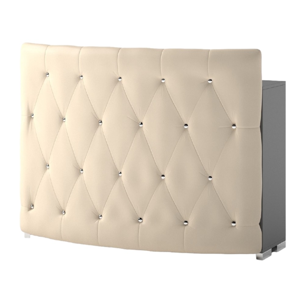 Dream Reception Desk by LuxCraft: Customizable counter with Swarovski crystals and fireproof upholstery. - -Hairdresser's Rec...