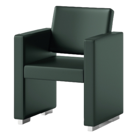 Sillón de espera Ática personalizable 24 colores - tapizado en piel sintética | Decovera