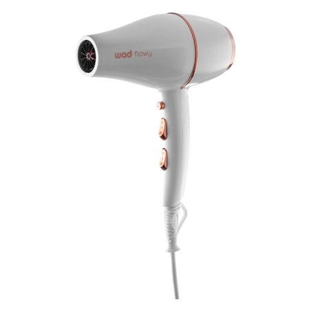 Secador de pelo iónico compacto Flowy White para peluquería Wad