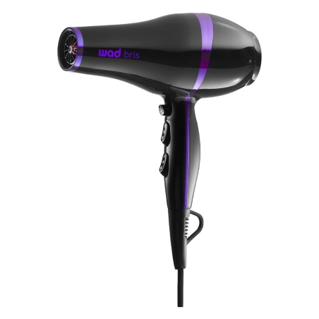 Secador de pelo iónico Bris Purple 1800–2100 W para peluquería - Wad
