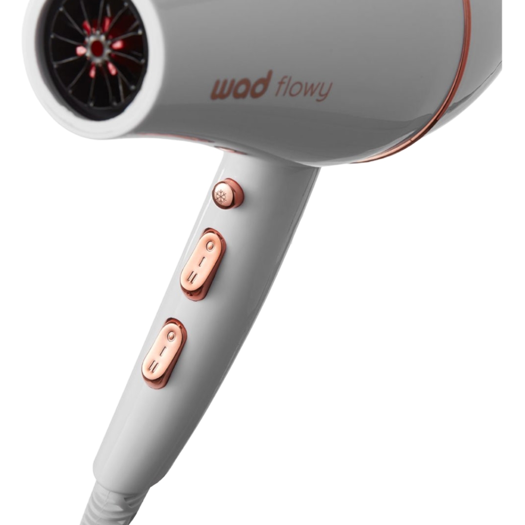 Secador de cabelo iónico compacto Wad Flowy White para cabeleireiro