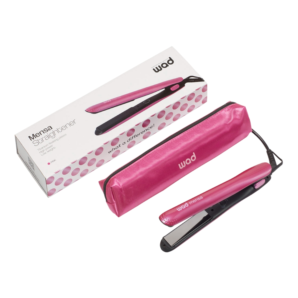 Prancha de cabelo Mensa rosa de titânio para cabeleireiro - Wad
