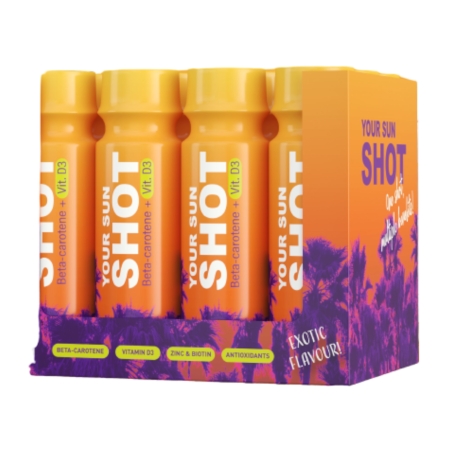Your Sun Shot 12 unità - Acceleratore abbronzante da bere con beta-carotene e vitamina D3