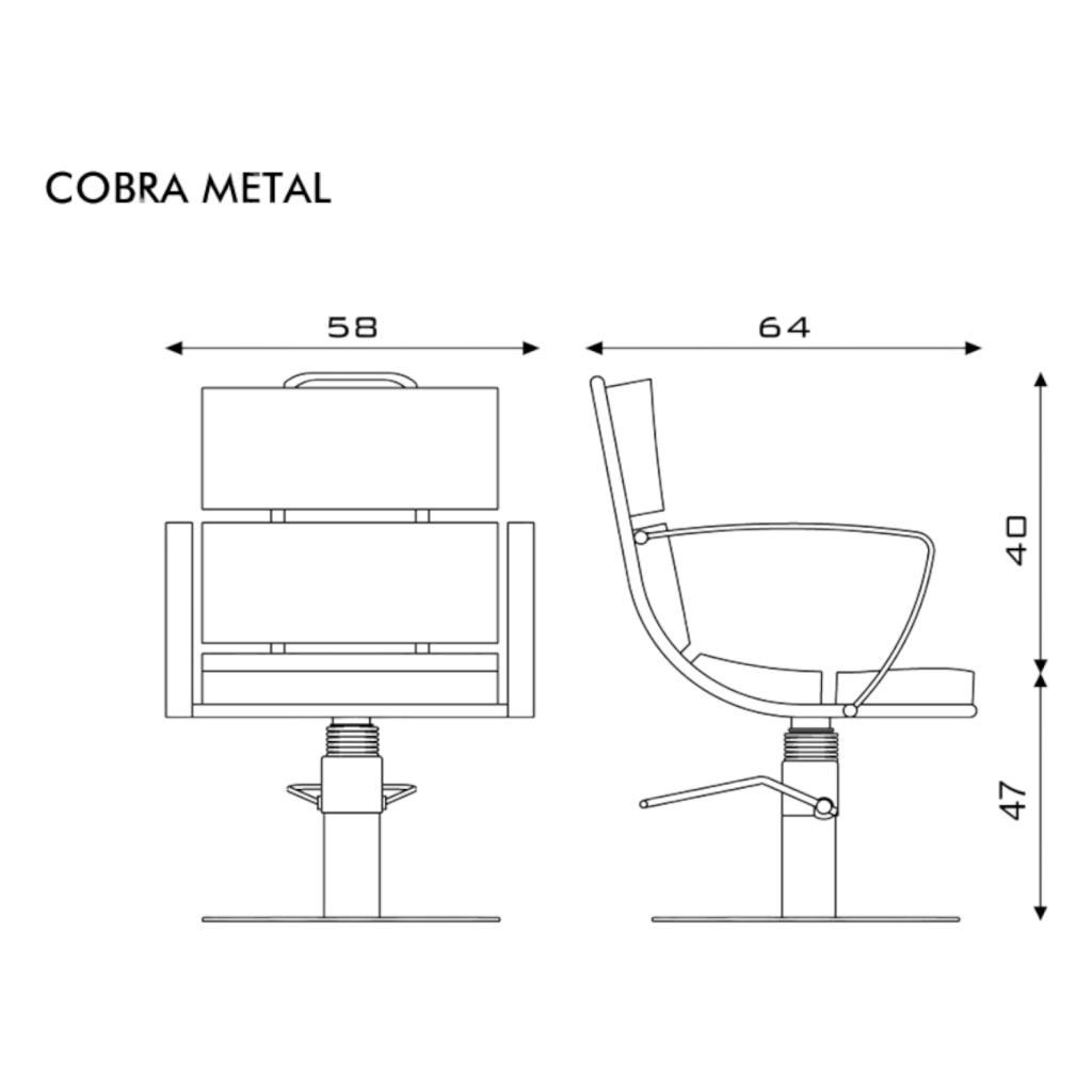 Sillón Cobra Metal con Cojines Anatómicos y Brazos Cromados