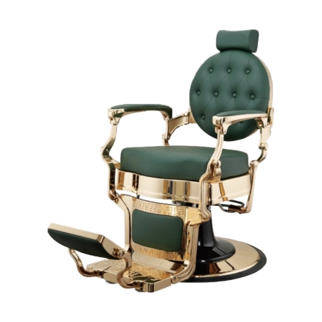Sillón de Barbero Buzz Gold Green Vintage
