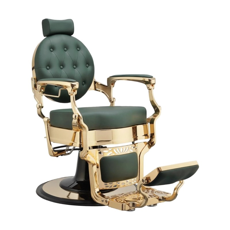 Buzz Gold Green Vintage Barber Chair by Weelko -Weelko -Barber chairs
