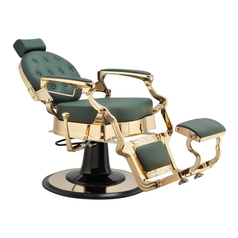 Buzz Gold Green Vintage Barber Chair by Weelko -Weelko -Barber chairs