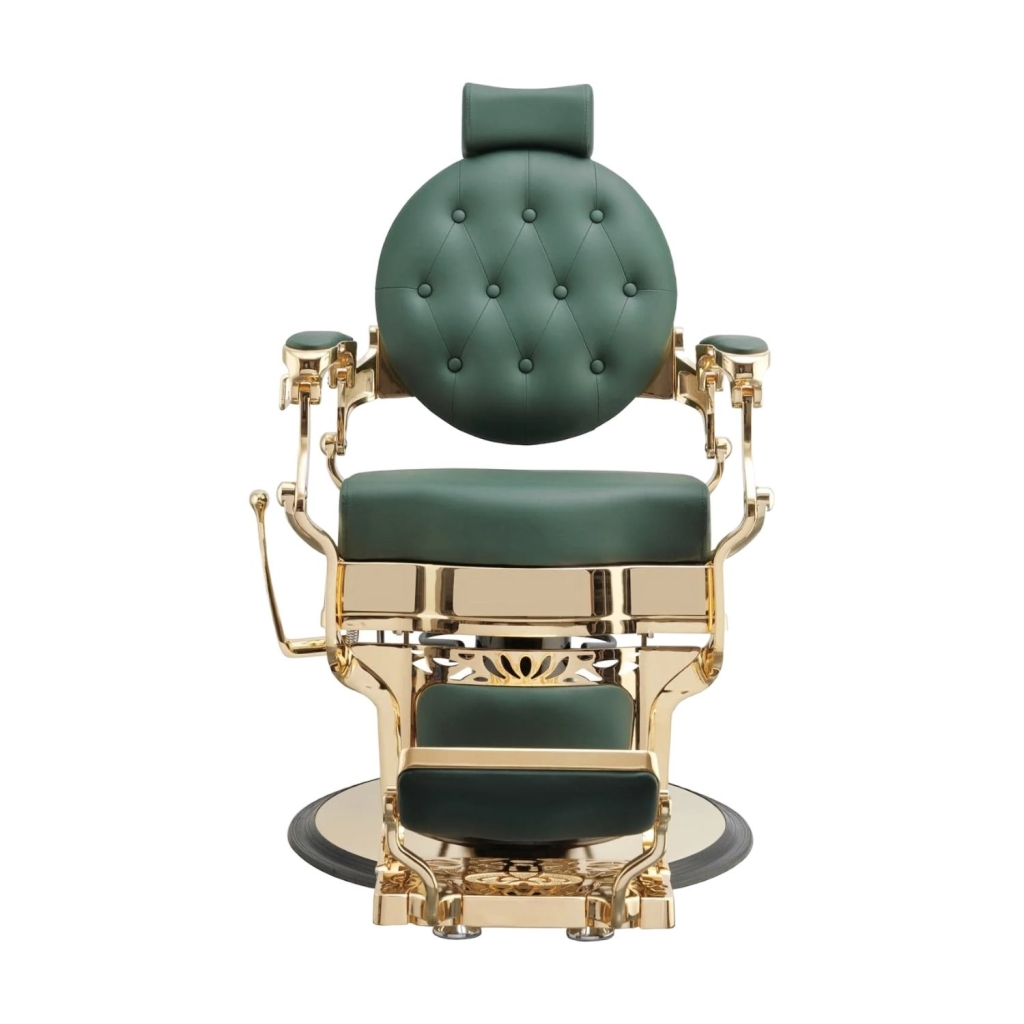 Sillón de Barbero Buzz Gold Green Vintage