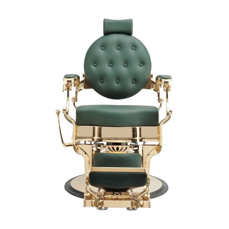 Buzz Gold Green Vintage Barber Chair by Weelko -Weelko -Barber chairs