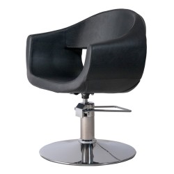 Sedia da taglio Glam Chrome - Sedia per parrucchiere moderno - Weelko -Weelko -Poltrone da parrucchiere