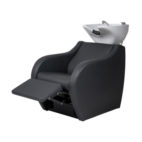 Weelko Wave Power+ Shampoo Chair with Electrically Foldable Footrest and Adjustable Deep Ceramic Basin