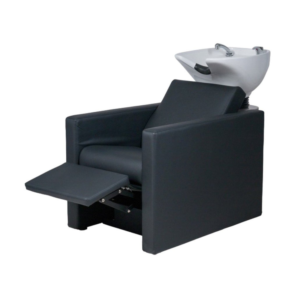 Lavatesta Ripple Power+ chaise-longue con pedana elettrica ribaltabile e bacinella ceramica regolabile - Weelko