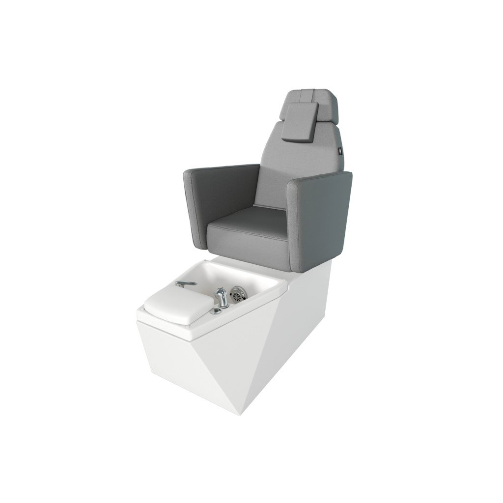 NeoBeauty Poltrona per pedicure elettrica 2 motori con vasca LED Total Black