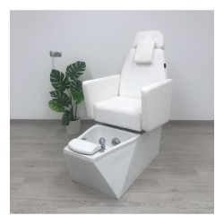 NeoBeauty Poltrona per pedicure elettrica 2 motori con vasca LED Total Black