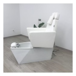 NeoBeauty Poltrona per pedicure elettrica 2 motori con vasca LED Total Black