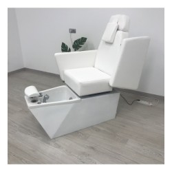 NeoBeauty Poltrona per pedicure elettrica 2 motori con vasca LED Total Black
