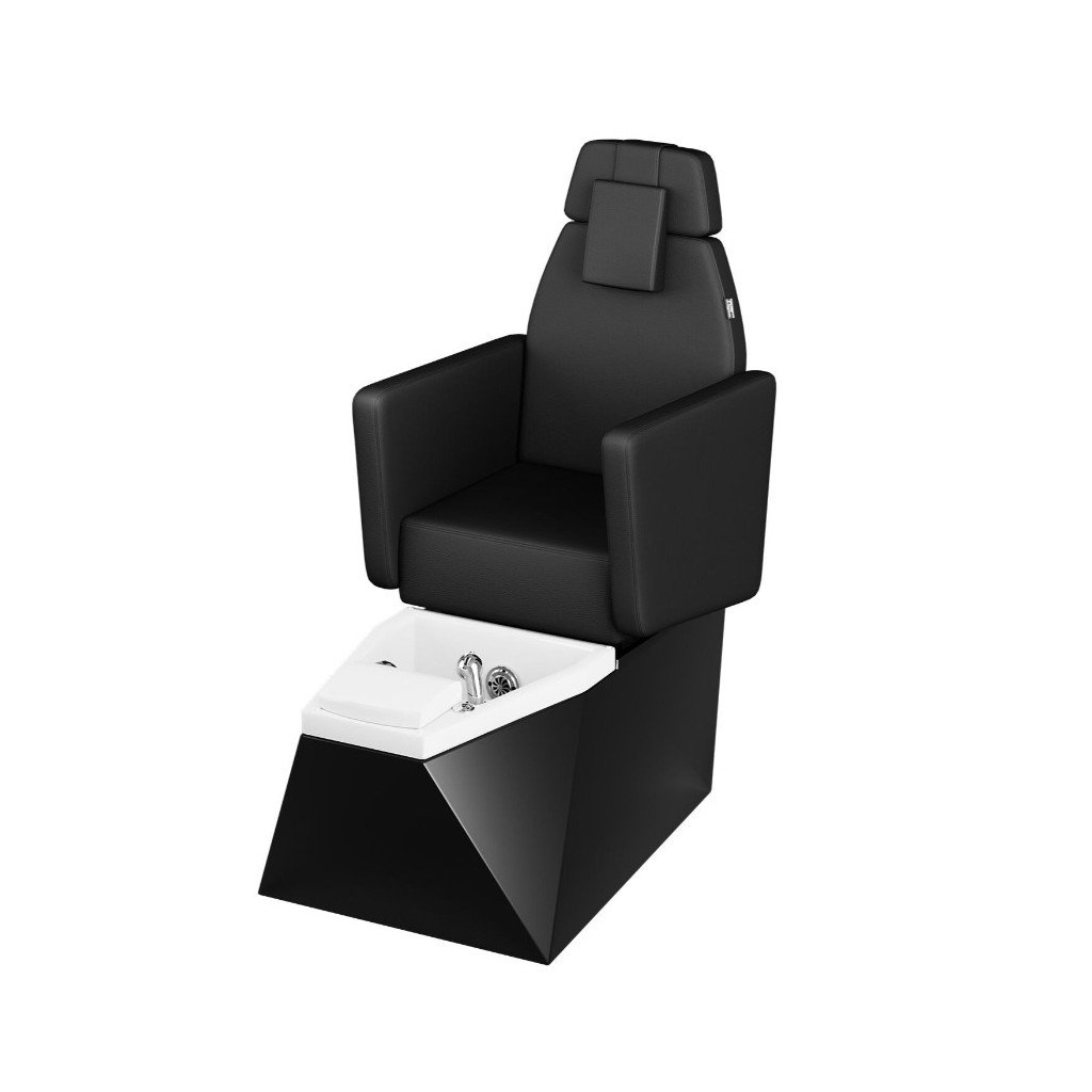 NeoBeauty Poltrona per pedicure elettrica 2 motori con vasca LED Total Black