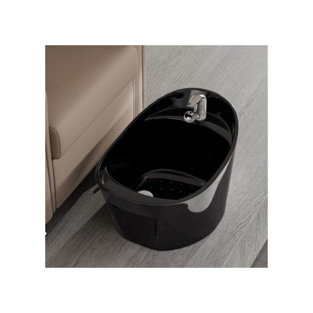 Mobiliário de estética Isla NeoBeauty cerâmica oval com duche extraível monocomando cromado