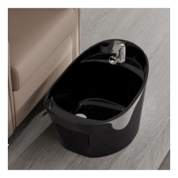 NeoBeauty Isla Kosmetikmöbel (Keramik, oval) mit Einhebelmischer und Click-Clack-Abfluss
