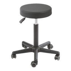 Sgabello con rotelle Drive regolabile a pistone a gas seduta circolare in PU Weelko
