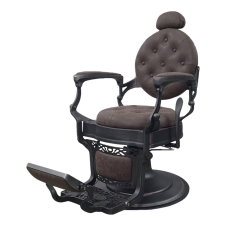 Perfido Gray Barber Chair - Vintage & Modern - Fersan