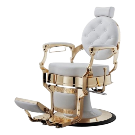 Sillón de Barbero Buzz White Gold Vintage - Weelko
