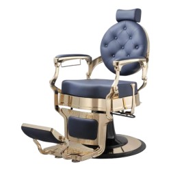 Sillón de Barbero Buzz Gold Blue - Retro - Weelko -Weelko -Sillones barbero