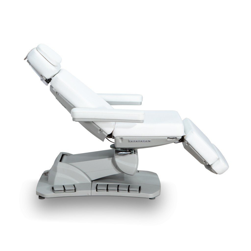 Elektrische Behandlungsliege Mirplay Cygnus White, 4 Motoren, 240° drehbar, mit Heizung