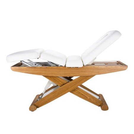 Weelko Cyx lettino elettrico a 3 sezioni con base in legno a X