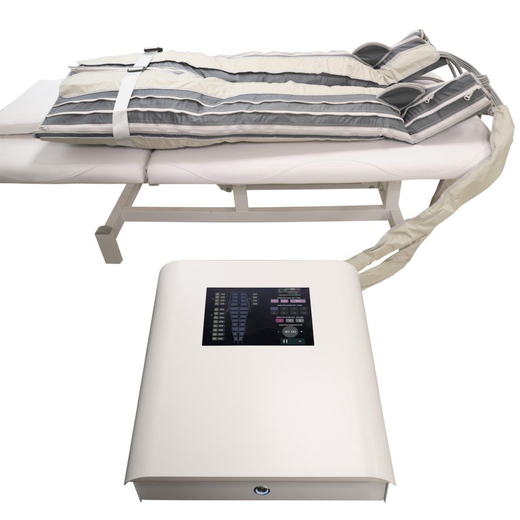 PresoFit Pro equipo de presoterapia profesional con traje corporal ajustable y 8 programas