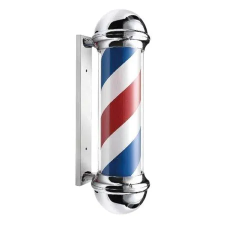 Poste de barbero rotativo tricolor 70 cm con iluminación integrada - Weelko
