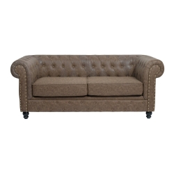 Divano Chesterfield Repose Brown con rivestimento capitonné - Weelko