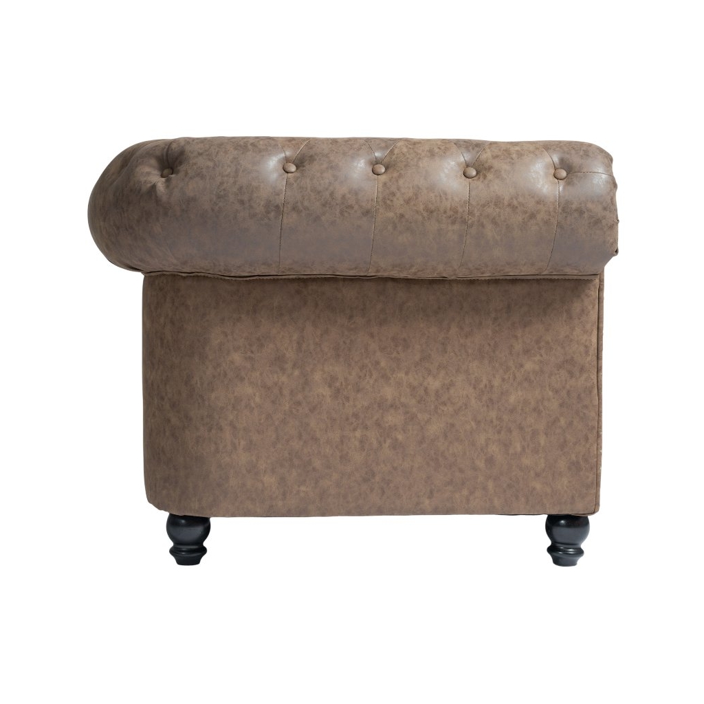 Divano Chesterfield Repose Brown con rivestimento capitonné - Weelko