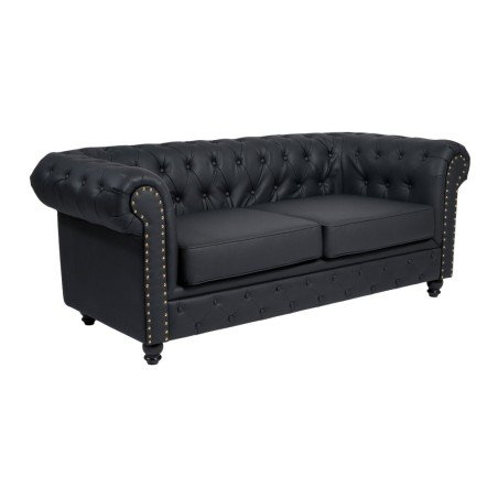 Canapé Chesterfield Repose capitonné finition vieillie Weelko