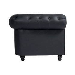 Canapé Chesterfield Repose capitonné finition vieillie Weelko