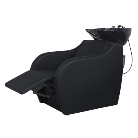 Wisp Roll Backwash Unit with Electric Reclining Footrest and Deep Ceramic Basin - Weelko