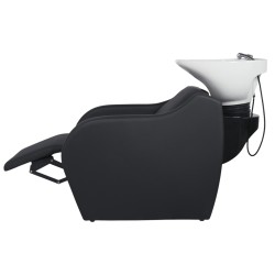 Lavaggio Capelli Wisp Power+ White - Lavabo in ceramica bianco, poggiapiedi integrato | Weelko