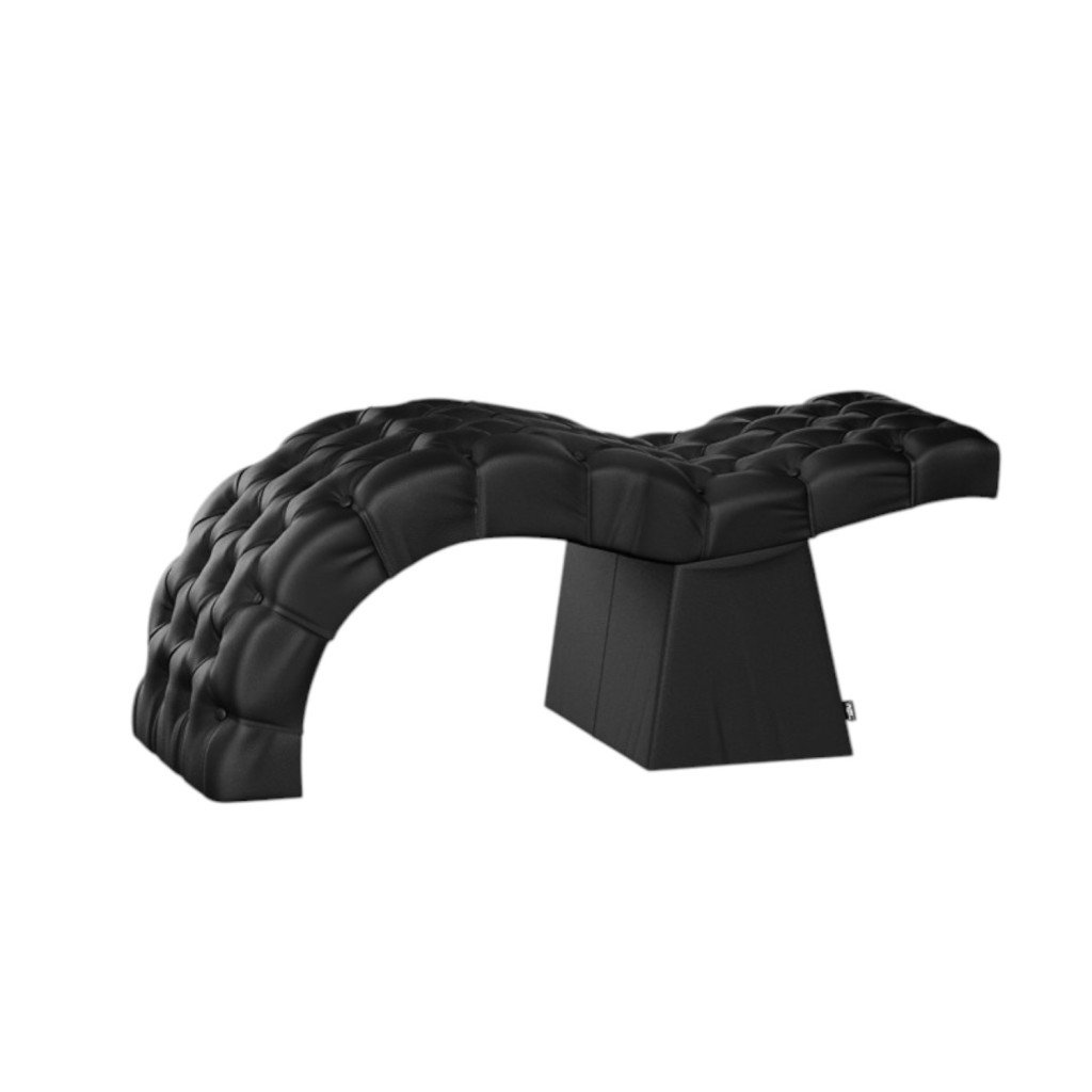 Lettino estetico Lashia curvato con rivestimento capitonné in PVC - NeoBeauty