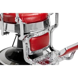 Fauteuil de barbier rouge capitonné i-Medstetic