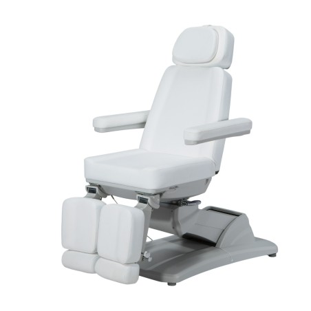 Cadeira de podologia e pedicure elétrica 3 motores Mirplay Taurus White
