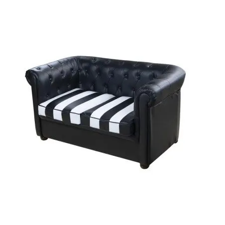 Sillón de espera Chester dos plazas negro
