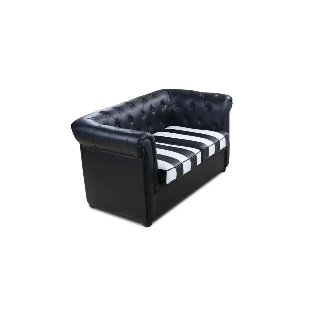 Chester Warte-Sofa Zwei-Sitzer Schwarz