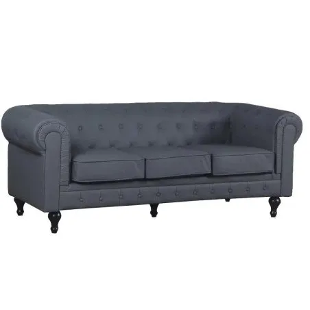 Sillón de espera Chester tres plazas gris