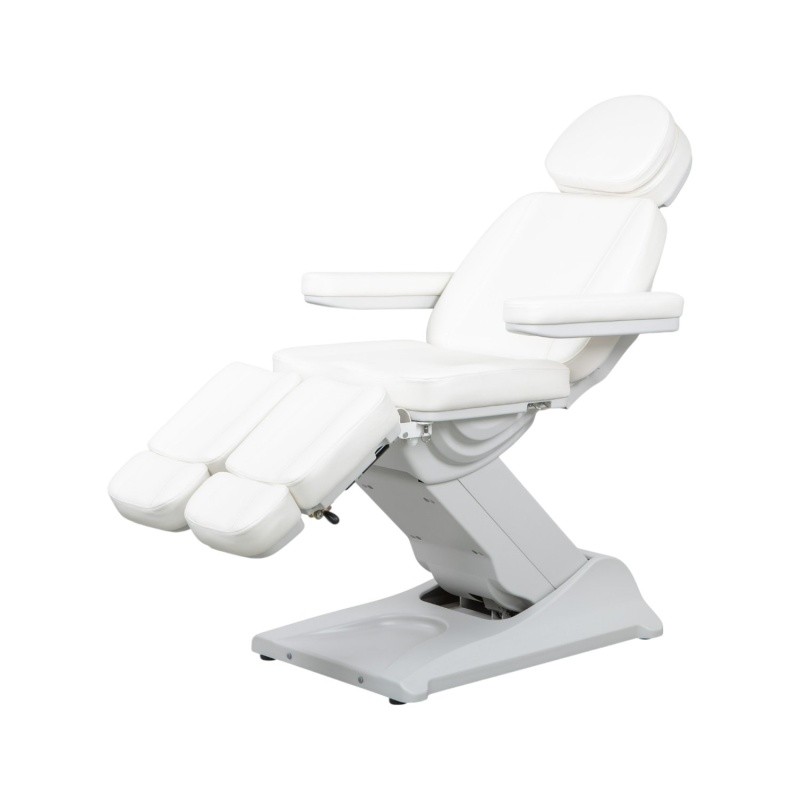 Sillón Weelko Solstice blanco en posición de pedicura